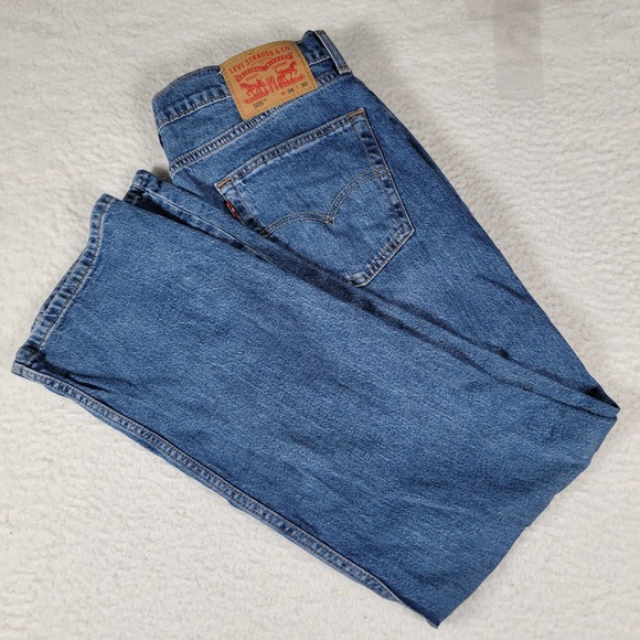 Levi's Other - Levi's 505 Regular Fit Jeans Mens 34x30 Blue Medium Wash Straight Leg 00505-2959